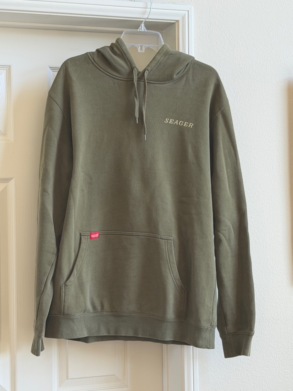 Seager Olive Green Pullover Hoodie